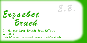 erzsebet bruch business card
